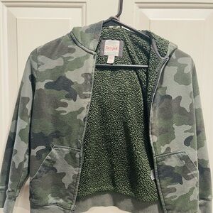Cat & Jack Kids Camo Jacket with Green Lining